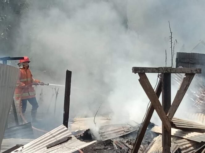 
Rumah Warga di Rokan Hulu Dilahap Sijago Merah