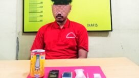 FOTO : Tersangka ALF pemilik satu paket Narkotiika jenis Sabu
