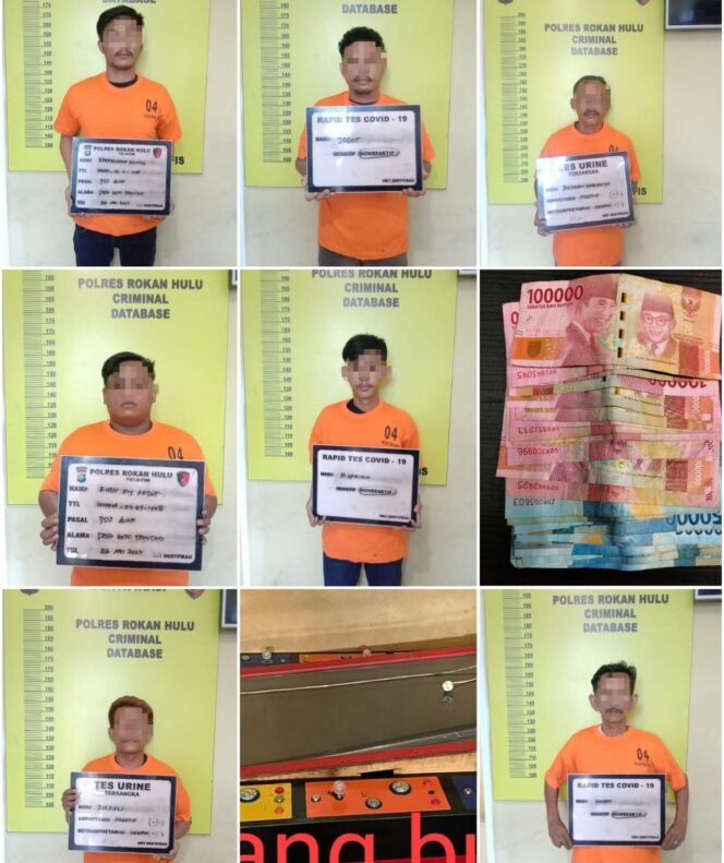 
Delapan Terduga Pelaku Judi Gelper Tembak Ikan di Tandun Disikat Polisi