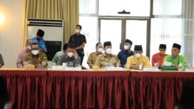 FOTO : Bupati Rokan Hulu H. Sukiman menghadiri Musrenbang RKPD Provinsi Riau, Jumat (20/5/2022)