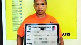 FOTO : Tersangka inisial AS alias SY pelaku pencabulan anak dibawah umur.