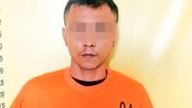 FOTO : Tersangka AF. Pelaku disikat atas kasus dugaan Tindak Pidana (TP) Pencurian Dengan Kekerasan (Curas) alias Rampok berhasil diringkus Team Resmob Polres Rokan Hulu (Rohul), Jumat (20/5/2022) sekitar pukul 11.00 Wib.