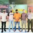 FOTO : Polsek Kepenuhan amankan seorang Tersangka, diduga melakukan Pemerasan dan Penganiayaan, Minggu (5/6/2022)