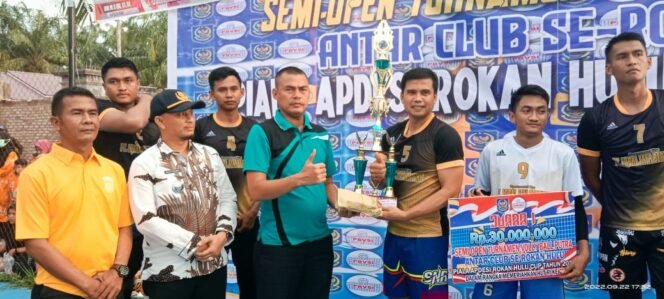 
PT Iqbal Jaya Bertuah Juara Open Turnamen Volly Ball Piala APDESI Rohul