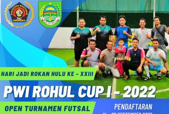 
FOTO : Bersempena HUT Kabupaten Rokan Hulu Ke 23, 61 Tim ikut berlaga dalam Open Turnamen Futsal PWI CUP I Tahun 2022. 