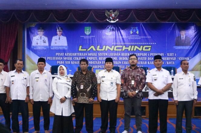
Bupati Rohul H. Sukiman Resmi Launching PUSKESOS – SLRT Mal Pelayanan Sosial “CERDIK” Dinsos P3A Rohul