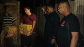 FOTO : Kasat Reskrim Polres Rohul AKP D Raja Putra Napitupulu SIK pimpin Operasi Pekat Lancang Kuning Tahun 2022 di Wilayah Hukum Polres Rokan Hulu, Jumat (9/12/2022) sekitar pukul 20.30 Wib.