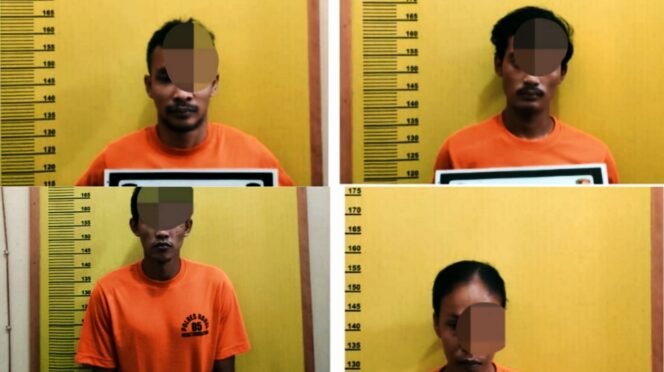 
Miliki Narkotika Jenis Sabu, Seorang Perempuan dan 3 Pria Dibekuk Personil Polsek Tambusai Utara