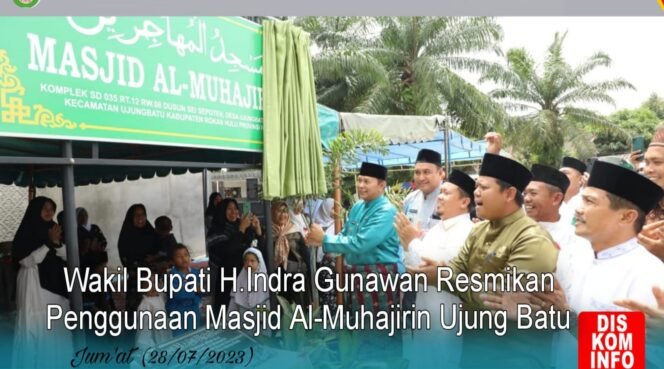 
<span style='color:#ff0000;font-size:14px;'>Didampingi Camat Ujung Batu</span> <br> Wabup Rohul Resmikan Masjid Al Muhajirin