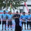 FOTO : Bupati Rokan Hulu H. Sukiman buka secara Resmi Turnamen Sepak Takraw yang di Taja Oleh Dinas Komunikasi dan Informatika
